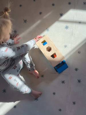 Crawling, climbing, and constant snacks — we can handle that. 📸 @ugcwithajc Play Mat: Stars — Oatmeal #washablerug #homedecor #madefortogether
