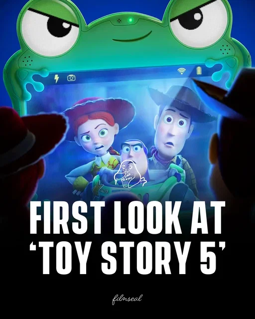 In Toy Story 5 (releasing June 19, 2026), Lilypad, a frog-shaped smart tablet voiced by Greta Lee, is the new antagonist as Woody, Buzz, and friends face off against the rise of electronics. #FilmSeal #film #movie #cinema 