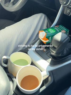 y’all don’t want to see the back seat #nonchalant #sister #unbotheredqueen #nutpods #coffeetok 