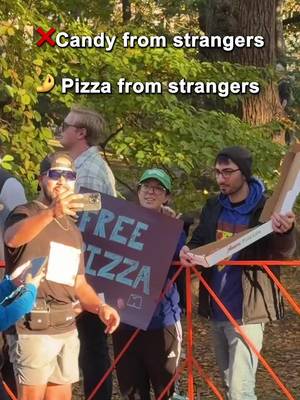 taking pizza from strangers