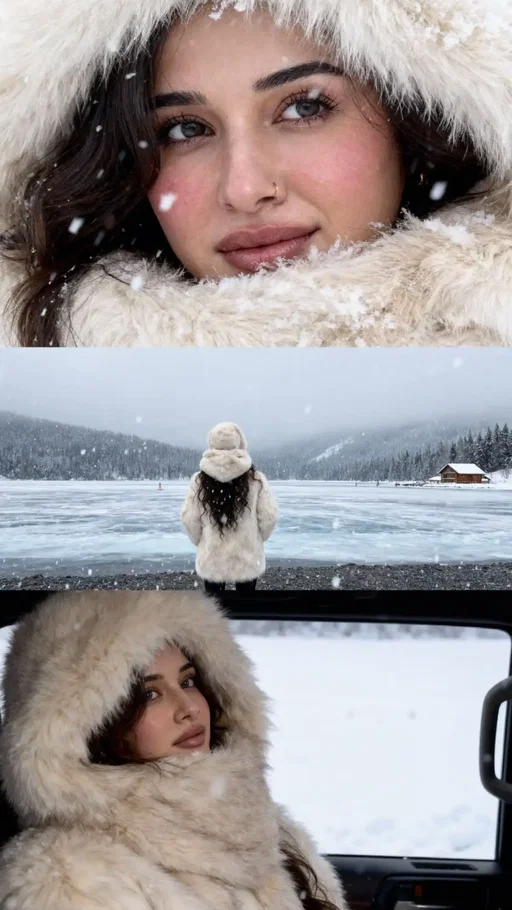 #snow #snowman #winterfashion #coldgirlmakeup 