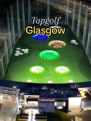 Nighttime drone shots 🤤 #topgolf #topgolfglasgow #golftok #topgolfuk 