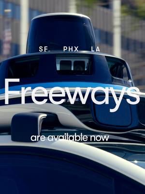 Fully autonomous freeway rides are beginning to roll out right now for a select group of riders in SF, PHX, and LA. 🛣️✨Want to be one of the first? Express interest in the Waymo app! 👀