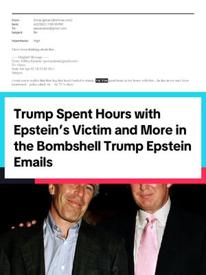Trump Spent Hours with Epstein’s Victim and More in the Bombshell Trump Epstein Emails That Just Dropped! #usa #america 
