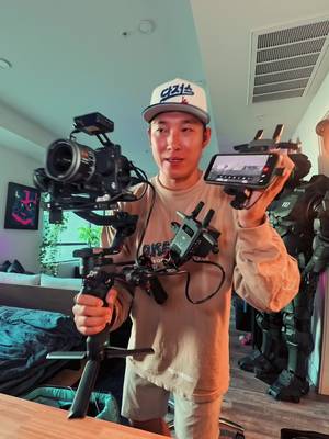 The @DJI Official RS4 Pro paired with the Focus Pro LiDar and SDR Transmission is a huge flex when you want to use ActiveTrack on a subject with a cinema camera. It takes some time to setup and calibrate especially if you are using a manual focus cinema lens but it blows my mind how well everything works together once everything is synced up 🔥 #DJI #DJIPro #DJIRS4Pro