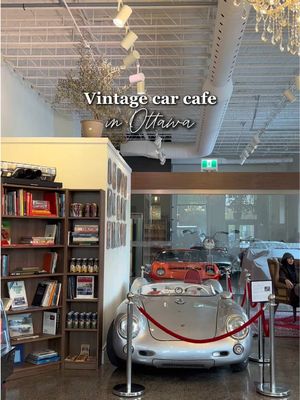Vintage cars & great coffee ☕️🚘🤍 This cafe just opened in Ottawa and you need to visit it!  📍 Sofia Vintage Motor Cafe #ottawacafe #ottawacoffee #ottawa #carcafe 