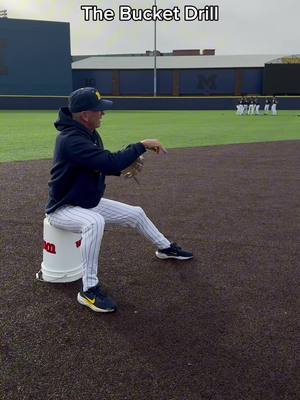 The bucket drill to help with feeding  #baseball #collegebaseball #michigan #coach #drills