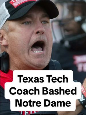 Texas Tech head coach Joey McGuire bashed Notre Dame for not joining a conference in college football. Did he go too far? #texastech #notredamefootball #notredame #CollegeFootball #cfb