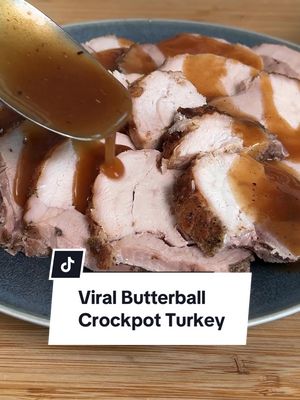 Fuss-free crockpot turkey? Are we hearing that right? 🫨 Sometimes, the shortcut *does* pay off in the end! This Viral Butterball Crockpot Turkey is everything @Allyssainthekitchen says it is and more! Get the full recipe details down below or at the link in the @allrecipes bio. 🦃 Ingredients: 1 (3 pound) boneless turkey breast, such as Butterball®, with gravy packet 1 1/2 teaspoons kosher salt 1/2 teaspoon freshly ground black pepper 1/2 teaspoon garlic powder 1/2 teaspoon onion powder 1 1/2 teaspoons poultry seasoning 1 (1 ounce) packet onion soup mix 1 cup whole berry cranberry sauce 1/2 cup apple cider 3 tablespoons cold water 1 tablespoon cornstarch Directions: Remove gravy packet from turkey package and set aside. Leave netting around the turkey while cooking. Season turkey all over with salt, pepper, garlic powder, onion powder, and poultry seasoning. Place seasoned turkey in a slow cooker. Top with onion soup mix and cranberry sauce. Pour cider around turkey and cook on High for 2 1/2 to 3 hours or on Low for 5 to 6 hours. Remove netting with kitchen shears and let turkey rest while sauce is prepared. Strain liquid from the slow cooker into a small saucepan; stir in reserved gravy packet and bring to a simmer. In a small bowl whisk together 3 tablespoon cold water and 1 tablespoon cornstarch until cornstarch is dissolved.  Whisk cornstarch mixture into gravy and simmer until thickened. Slice turkey and serve with gravy. Inspiration: Allyssa Marshall 🧑‍🍳: Nicole #turkey #butterball #crockpot #thanksgiving #turkeyrecipe