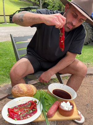 Lunch break on the farm 