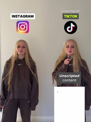 Grow on Instagram VS Grow on TikTok  Follow for more social media marketing education.