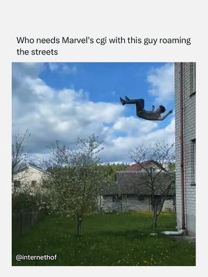 No need for CGI with this guy around 😳 #marvel #cgi #parkour #internethof #fyp 