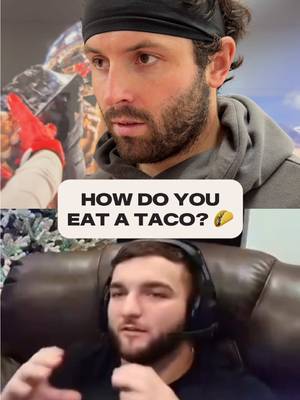 The Bucs take on the great taco debate 🌮😂 #tacos #taco #bakermayfield #buccaneers #camskattebo 
