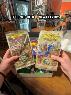 The end was near, but we’re still here! Behold the NEW Fallout Collector’s Box and 2 NEW Coffee Flavors! 😱☕️ The best survival kit for any Wastelander.  🍨 Rocky Route 66 (Rocky-Road Ice Cream)   🦂 Mojave Mocha (Mocha)   Available Now in 12oz Whole Bean & Ground. #BonesCoffee #FlavoredCoffee #fallout #falloutseason2 