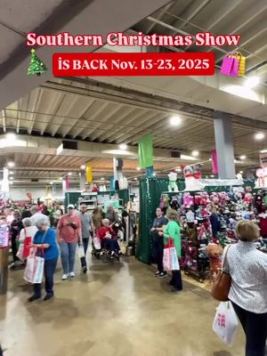 The largest holiday show in North America is BACK from November 13-23, 2025! 🎄😍🛍️✨  The Southern Christmas Show spans over 11 football fields of over 400 vendors offering unique gifts, live holiday music, and so much more.  I’ve been making memories here since I was little going with my parents, and it’s the ultimate way to kick off the holiday season. Preview Night kicks off on Nov 13th, so grab those tickets early and let the holiday season begin! 🎅✨ 📍 The Park Expo and Conference Center (Charlotte, NC) follow me for more fun things to do in the Carolinas 🥰 #charlotte #northcarolina #holidays #charlottenc #christmas 