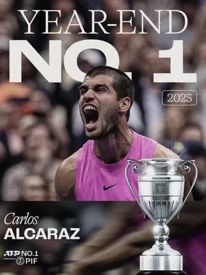 CARLITOS HAS DONE IT AGAIN! 🔥 He clinches the 2025 ATP Year-End No. 1 presented by PIF! 👏 #PIF | #ATPRankings | #partner