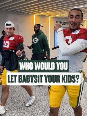 Got a team full of babysitters 🤓 #packers #babysitter #kids #qotd 