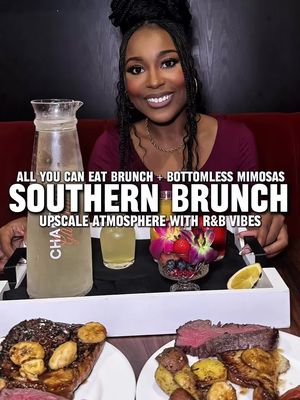 All You Can Eat Southern Brunch in Dallas 🍳🥂 Y’all know I love a good brunch with seasoned food and my favorite R&B jams playing in the back. I stopped by @Paparazzi Chophouse and loved it 😋 Their Hollywood Brunch Buffet includes all-you-can-eat southern style brunch with carving stations, personalized omelets and a full dessert table. Don’t forget to add the bottomless mimosas!!   Add this to your list of places to eat in Dallas. They’re perfect for a date or ladies brunch. Would you try it? #PaparazziChophouse #DallasBrunch #DallasFoodie #DallasEats  
