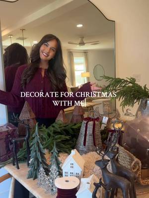 It’s timeeeee🎅🏼♥️🎄✨ give me all the classic burgundy Christmas vibes this year🏠 #decoratewithme #christmasdecor #homeinspo #holidaydecor #christmashomedecor 