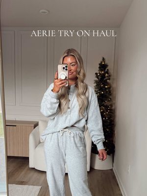 aerie try on haul🔥🔥🔥 #aerie #aeriereal #cozyoutfit #loungewear