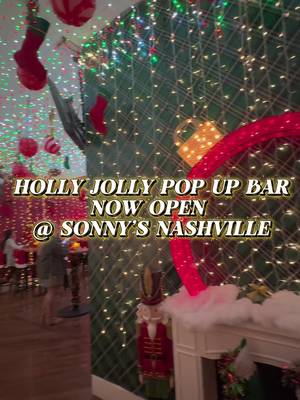 Holly Jolly Holiday Bar now open in Nashville at @Sonny’s Patio Pub ✨ it’s the cutest little pop up!  #holidaypopup #christmasbar #nashville #christmaspopup #christmas 