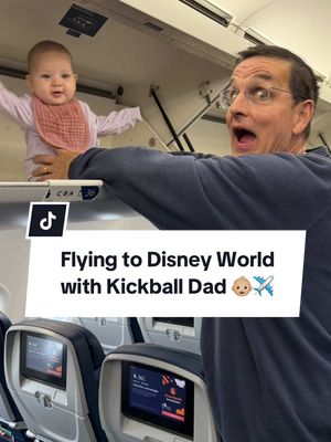 Airport Dads < Airport Grandpas ✈️ Kickball Dad & Kickball Baby fly to Disney World @Disney Parks #WDWHolidays #airport #travel #grandpa #dad 