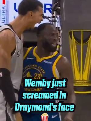 DON'T POKE THE ALIEN!!! 👽 Count the bucket or not, Wemby screaming in Dray's face after the jam is ABSOLUTE CINEMA!! 😤🍿 #NBACup #victorwembanyama #draymondgreen #fyp #espn