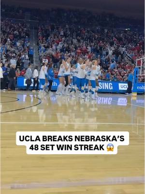 @UCLA Women’s Volleyball hands Nebraska their first set loss in 48 sets‼️