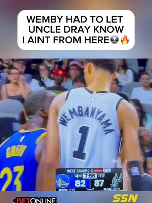 WEMBY PHONE HOME👽😂🔥@BetOnline  #victorwembanyama #wemby #draymondgreen #NBA #fyp 
