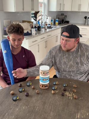 Boom = Bat to Shin😂⚾️🍪 #sports #game #funny #baseball #boomgame @Doich Snacking Dough @JakeAjemian30 @Speed 
