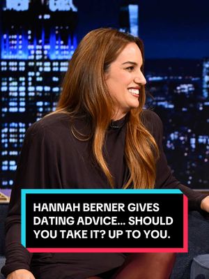 @Hannah Berner gives dating advice… Should you take it? Up to you. #FallonTonight #HannahBerner #GigglySquad #JimmyFallon 