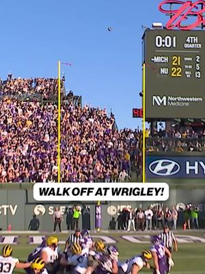 Zvada hits the field goal and Michigan walks it off at Wrigley! 🔥 Sponsored by @target  #cfb #CollegeFootball #bigten #michigan #chicago 