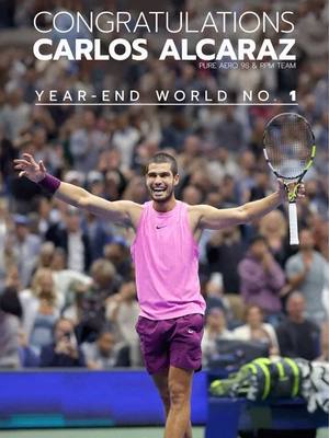 This isn’t a moment. It’s a legacy in motion.  World No. 1 😍 Here’s to the journey, the joy you bring on and off the court, the team behind you and the countless dreams you ignite around the world.  Congratulations @carlosalcaraz ❤️ #BabolatFamily #WeLiveForThis