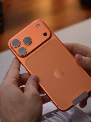 Unboxing the iPhone 17 Pro Max in Cosmic Orange 🧡 #iphone17pro #iphone17promax #iphone
