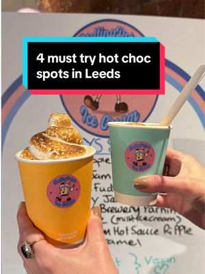 4 HOT CHOC SPOTS TO TRY THIS WINTER 🍫☕️❄️ 👉 Melting Point – winter is coming, and this beloved spot is more than ready with the launch of a new hot choc menu. And when we say their marshmallows are toasted to perfection, we mean it... 📍 Leeds Corn Exchange, Call Lane, Leeds, LS1 7BR 👉 @Hotel Chocolat – it's around this time of year we start craving their velvety smooth hot chocolates topped with cocoa whip. Pure magic in a mug! 📍 Hotel Chocolat, 55 Boar Lane, Trinity Leeds, Leeds, LS1 5EL & 20 Albion Place, Leeds, LS1 6JS 👉 @CUP + LID – expect decadent chocolate drinks made with real chocolate buttons and pieces. Finish it off with cream and brownie bits or a massive marshmallow. 📍 Cup + Lid, 29 The Headrow, LS1 6PU 👉 @Knoops – pick your chocolate, pimp it up (we always add sea salt) and top it off with a giant marshmallow. Stunning stuff! 📍 Knoops, Trinity Leeds, 26-28 Albion Street, Leeds, LS1 6HX #leeds #hotchocolate #wintervibes 