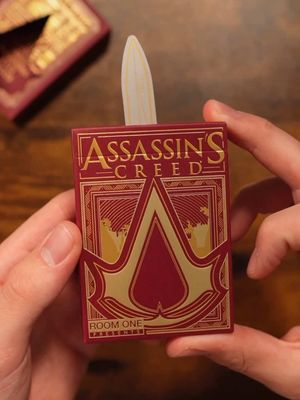 Unboxing Assassins Creed V2 playing cards! Cardistry #unboxing #asmr #cardistry #assassinscreed #thedudewithcards 