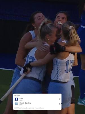 DOWN GOES DUKE AND THE TAR HEELS ARE HEADED TO THE FINAL FOUR IN DURHAM! 🗣️🗣️🗣️ #goheels #gdtbath #unc #fieldhockey