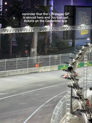 Las Vegas GP is almost here. Don’t miss your chance to be there!  🏁 Grab your tickets on the Gametime app. #gametime #lasvegasgp #f1 