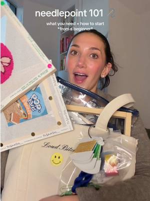 from one beginner to another 🤝 welcome to the club #needlepoint 🪡 beginner kit mentioned from @MorganJuliaDesigns ! nyc store I went to is @Rita’s Needlepoint NYC 