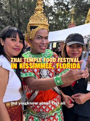 The Taste of Thai Food Festival at Wat Florida Dhammaram (2421 Old Vineland Road, Kissimmee, FL 34746) in Kissimmee is an annual food festival that offers an all-you-can-eat experience featuring traditional Thai dishes, desserts, and street food snacks prepared by the local Thai community. The festival also  includes cultural performances such as Thai classical dance, music, and temple tours, making it both a food event and cultural celebration. It just happened this past November 9, 2025 but happens every year so keep an eye out! Tickets are $20 for all you can eat and the funds all go to support the temple with lots of local Central Florida Thai restaurants supporting with donated food! 