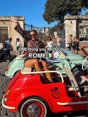 THIS is what dreams are made of 🇮🇹🫶🏼✨ a must do tour on your trip to Rome! The best way to see so much of the city in style 🚗 @Facile Tours #Rome #Italy #rometours #fiattour #travel 