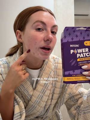 PM to AM skincare routine with @Alex Davidson and the Benzac Power Patches Skin Restore? Yes please! 💜   #Skincare #SkincareEssentials #BenzacAU
