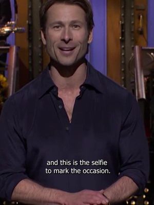 So happy for #GlenPowell and Mitch the UPS Guy 🥹 #SNL
