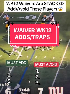 DO NOT ADD these players in week 12 fantasy football 🏈 #fantasyfootballwaiverwire #fantasyfootballweek12 #fantasyfootball 