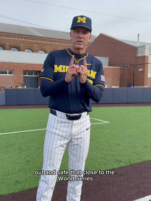 Let’s talk about the lead off third base play… Greg you may be getting replaced  #collegebaseball #michigan #WorldSeries #coach #leads 