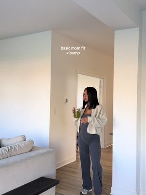 🤍| #OOTD #whatiwore #fitcheck #pregnantootd #basicmomfit 