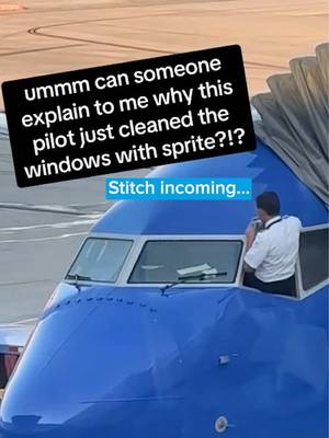 @Pilot Morris and @esteeontiktok show you what pilots really use to clean their windows 🛫 #KLM #RoyalDutchAirlines #cleaning #aviation