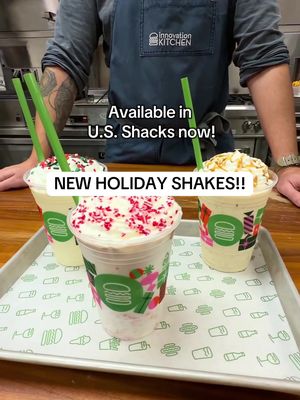 Chef Nick here with the most festive bunch of holiday shakes you've ever seen. Available now! #fyp #ShakeShack 