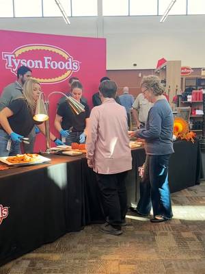 Nothing brings people together like holiday flavors! Our team members gathered for Innovation Bites (holiday edition!) to sample @tysonbrand Thanksgiving Nuggets and @wrightbrand Pecan Smoked Ham. Two seasonal favorites crafted to make every celebration a little more memorable. #holidayfood #thanksgiving #thanksgivingfood #oneteamonetyson