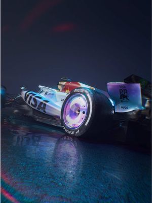 Where speed bends light — the Holo livery reimagines motion in full spectrum @Visa Cash App RB F1 Team  #visacashapprb #vcarb #f1 #vegasgp #cashapp  Disclaimer: Prepaid debit cards issued by Sutton Bank, Member FDIC.  